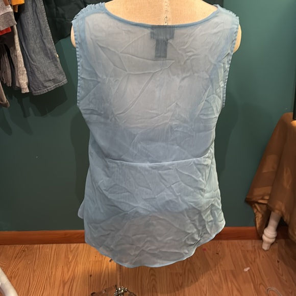 Lane Bryant Blue Embroidered Blouse - Picture 3 of 4